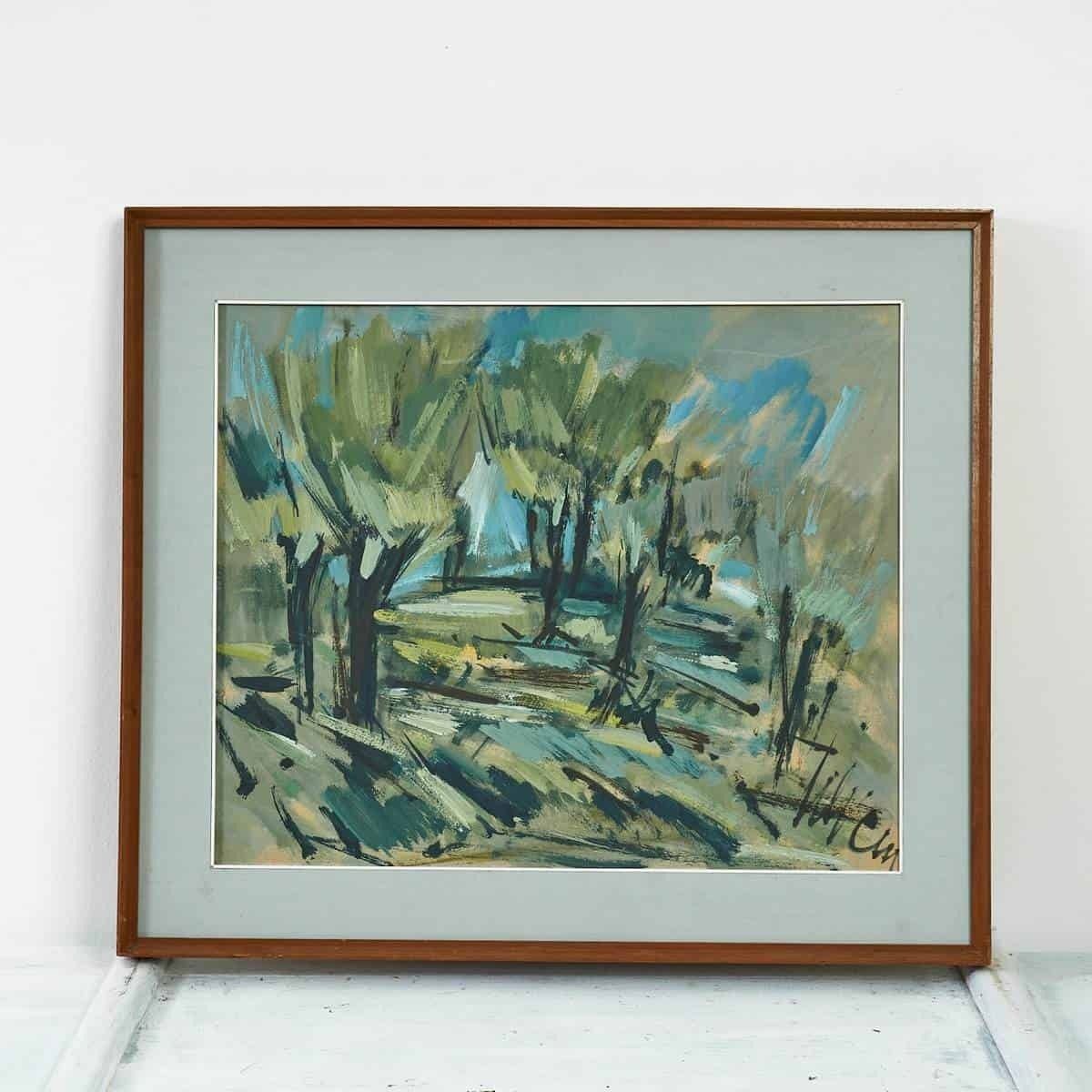 Abstract Painting, Landscape By Silvan Gastone Ghigi, Painter From Ferrara (Italy)