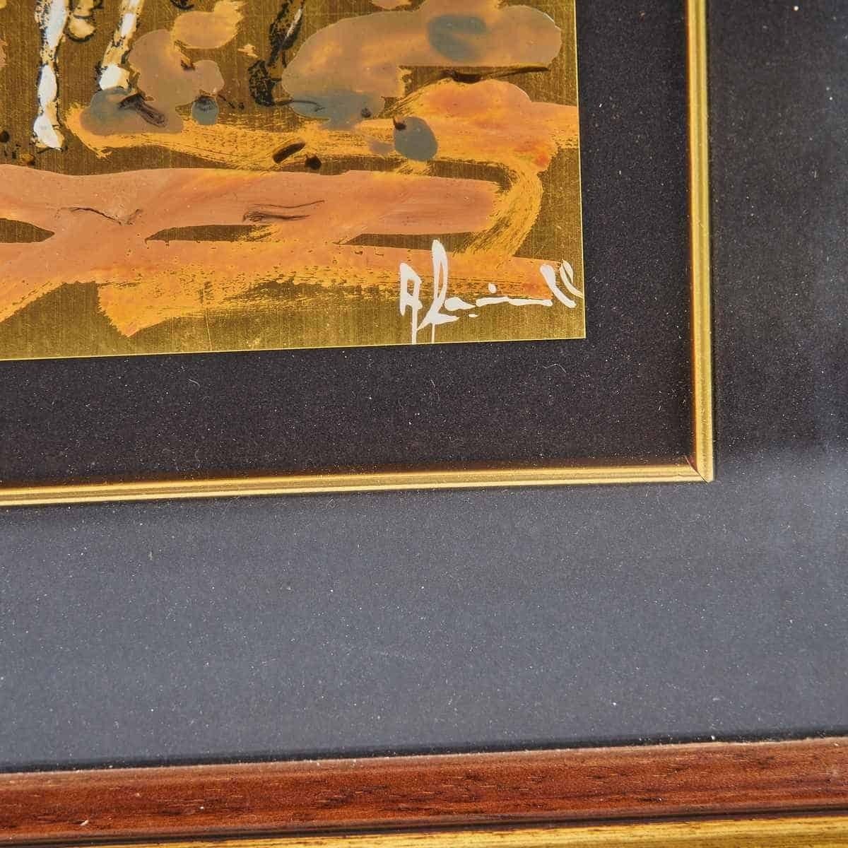 Gianni Farinella's Elegant Gold Leaf Painting Of Horses photo furniture
