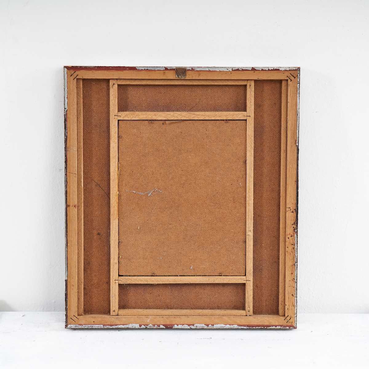 Mixed Media Vintage Artistic Frame With Painting On Panel, 1970s photo 74.0