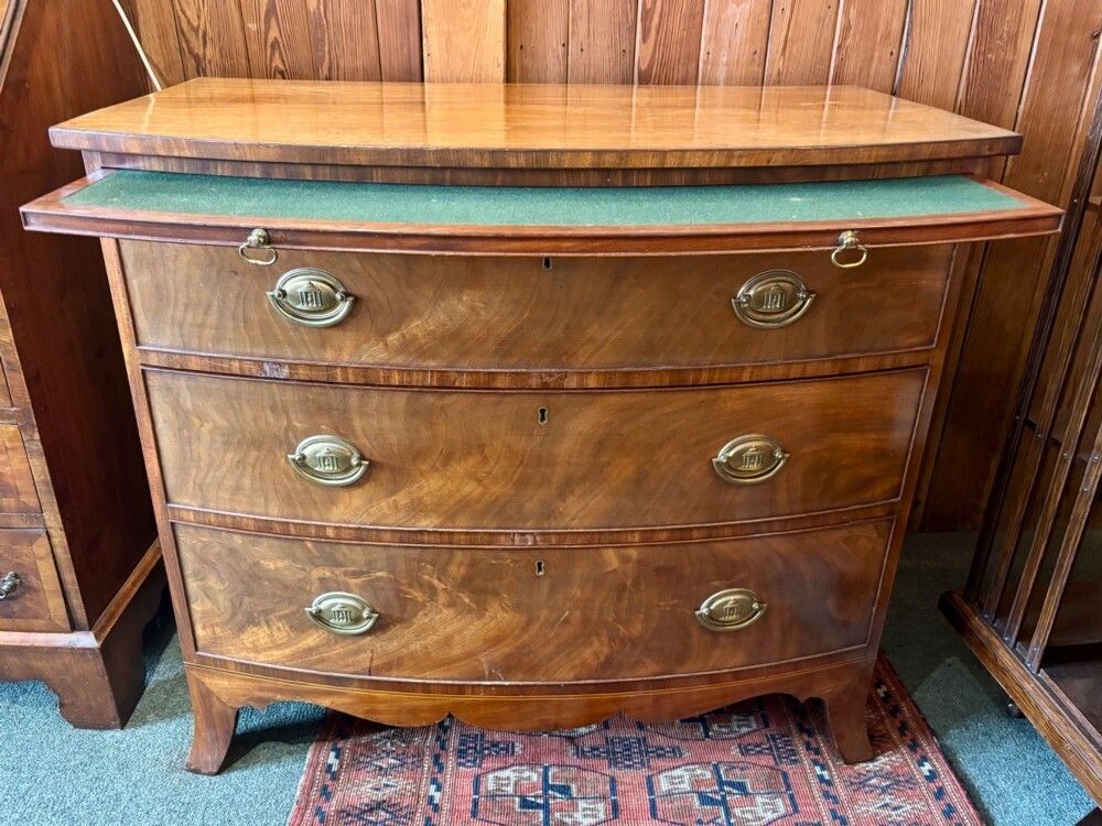 Fine Regency Mahogany Bow Front Chest Of Drawers photo furniture