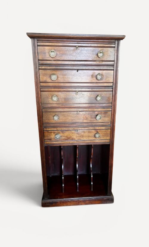 Early 20th Century Mahogany Tall And Narrow Chest Of Drawers photo Furniture