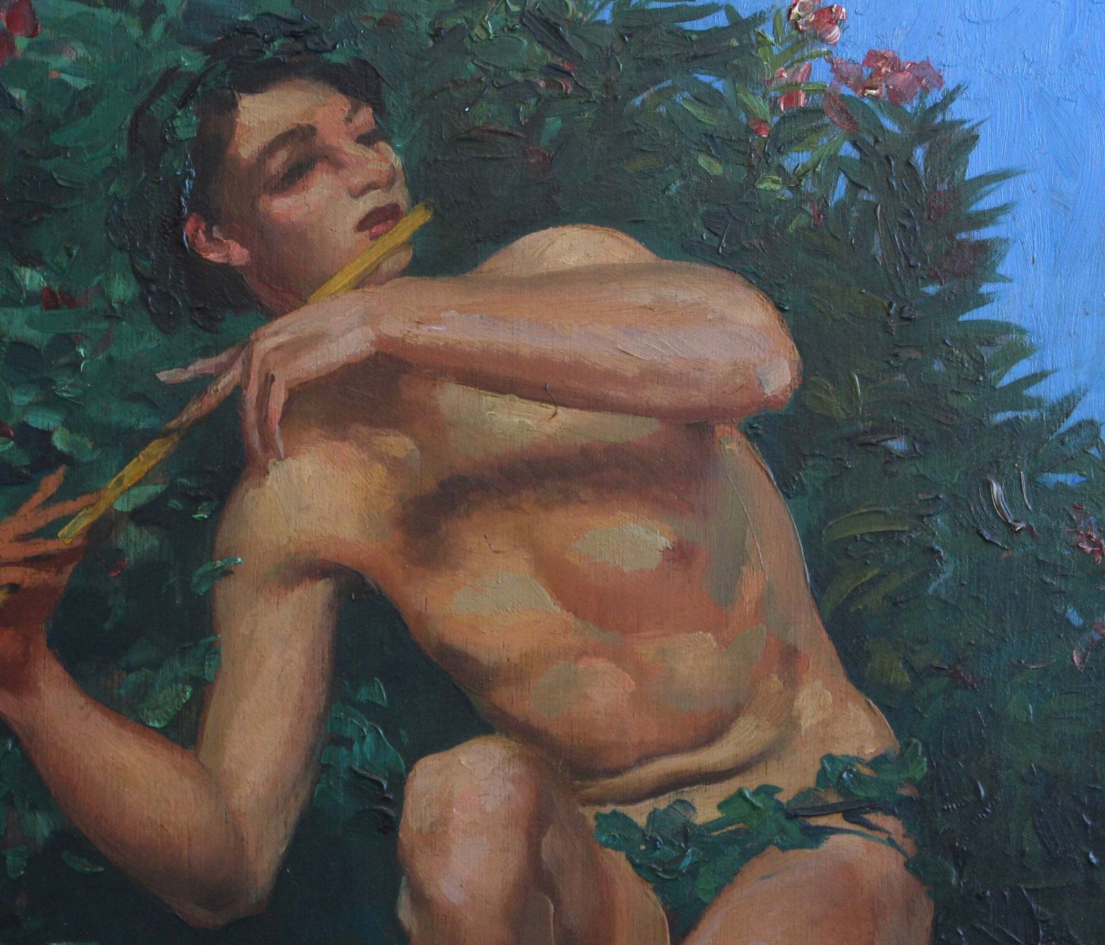 Art 'The Young Shepherd With Pan Pipe' By Joseph Marius Avy (Circa 1920s) photo