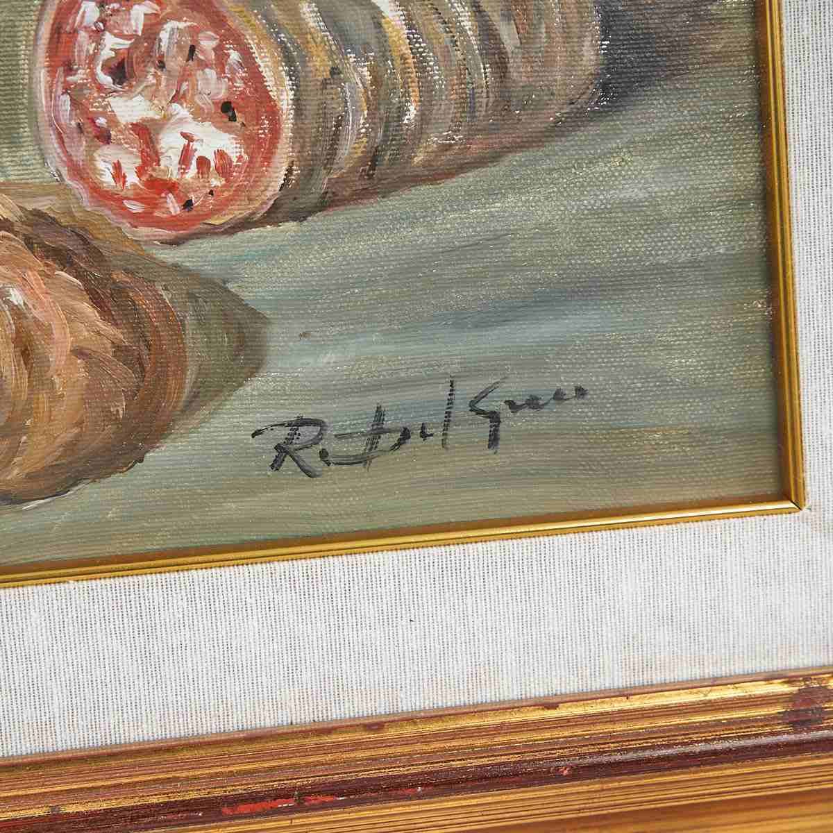 Oil On Canvas Stupendous Historical Memento: Painted Still Life photo vinterior
