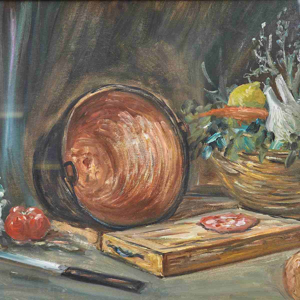Oil On Canvas Stupendous Historical Memento: Painted Still Life photo buy