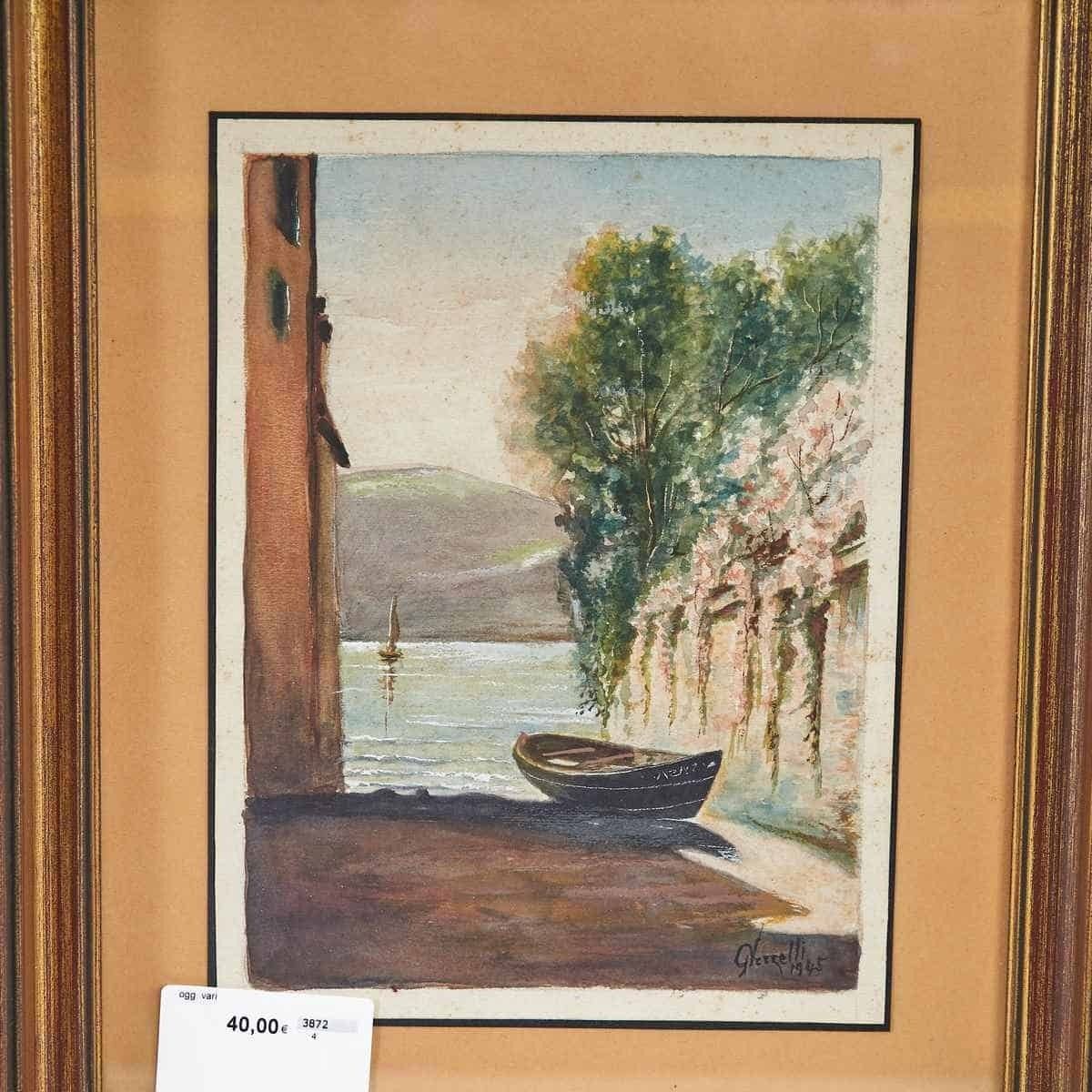 Watercolor Landscape From 1945 photo furniture