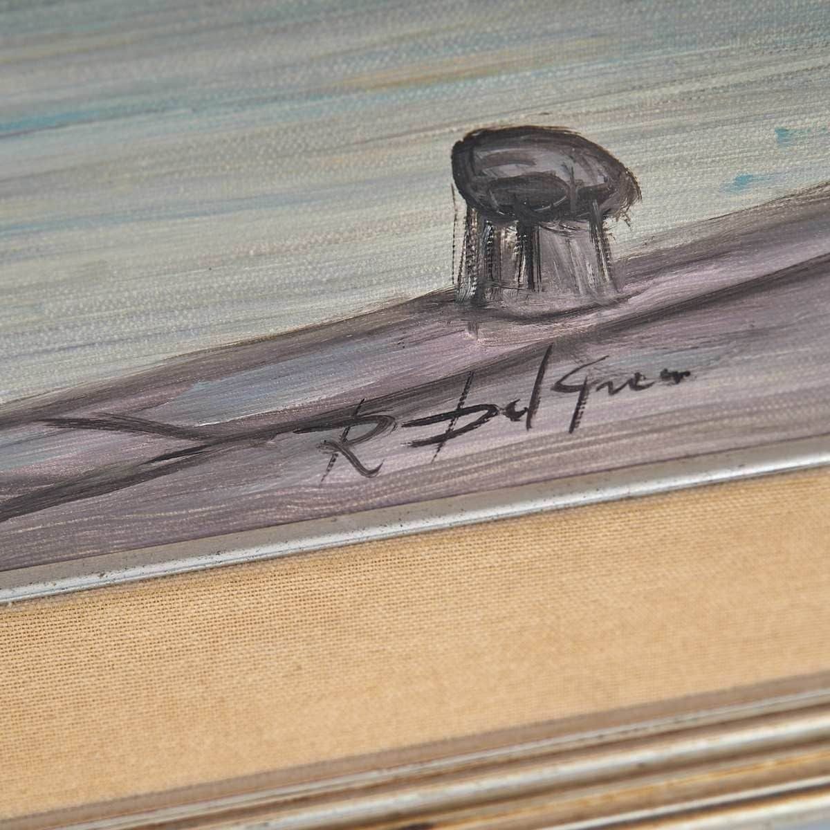 Oil On Canvas Serenity Of A Maritime Landscape By Renzo Del Greco photo furniture
