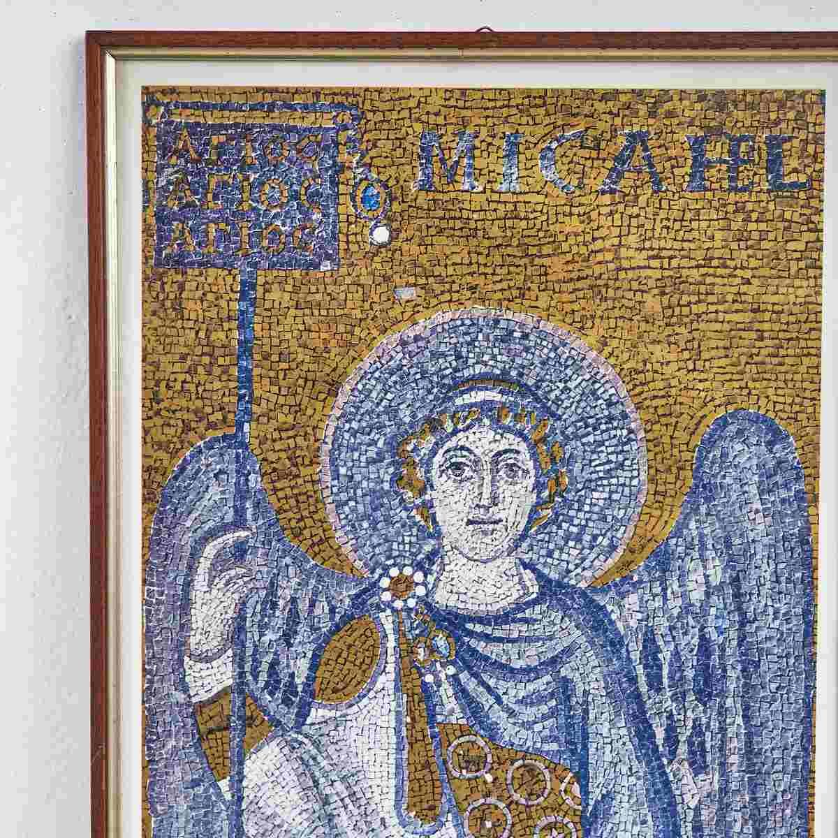 Print Sacred Mosaic Of The Archangel Michael Of Byzantine Archangel photo furniture
