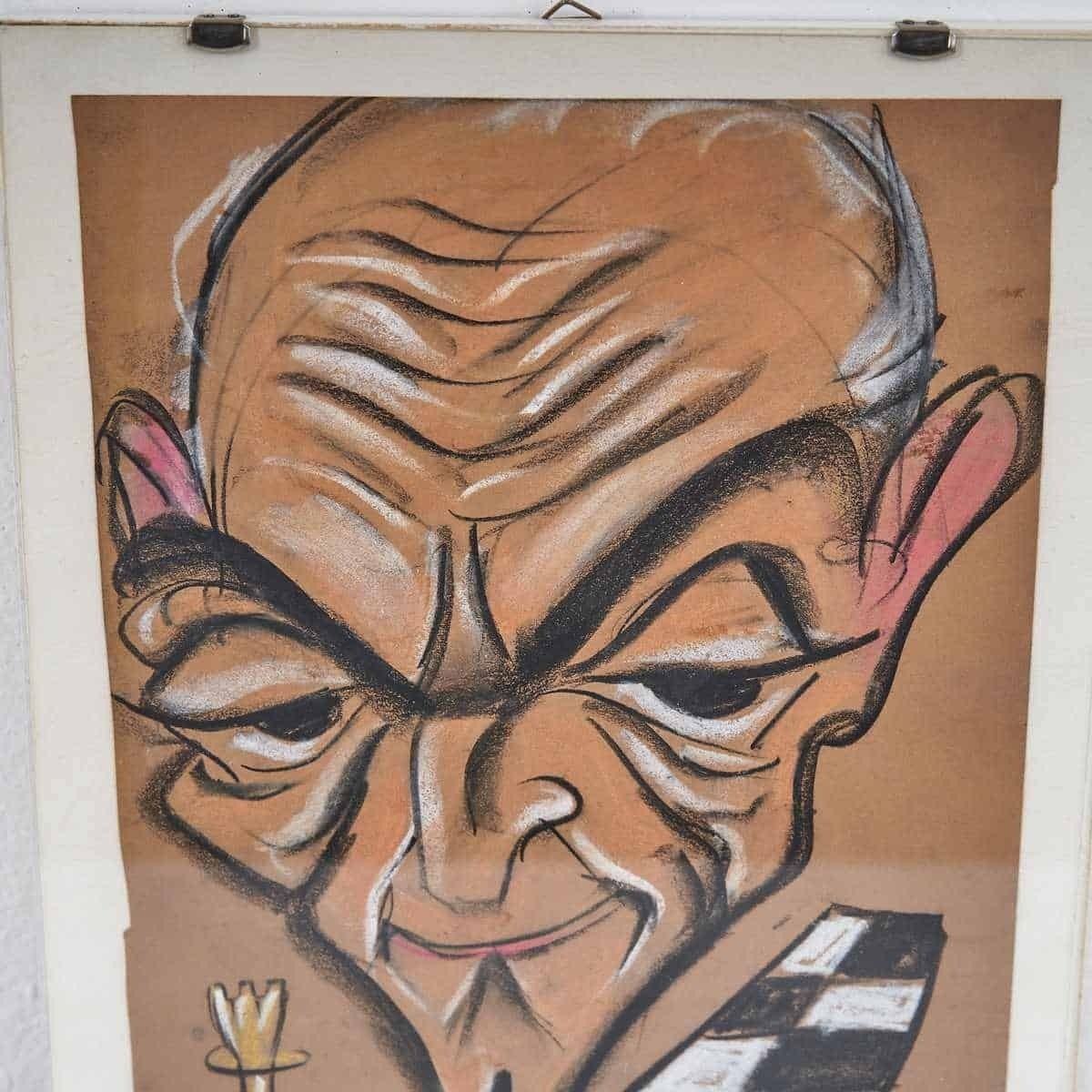 Drawing The Essence Of A Face By Caricatura Bignami, 1953 photo for sale