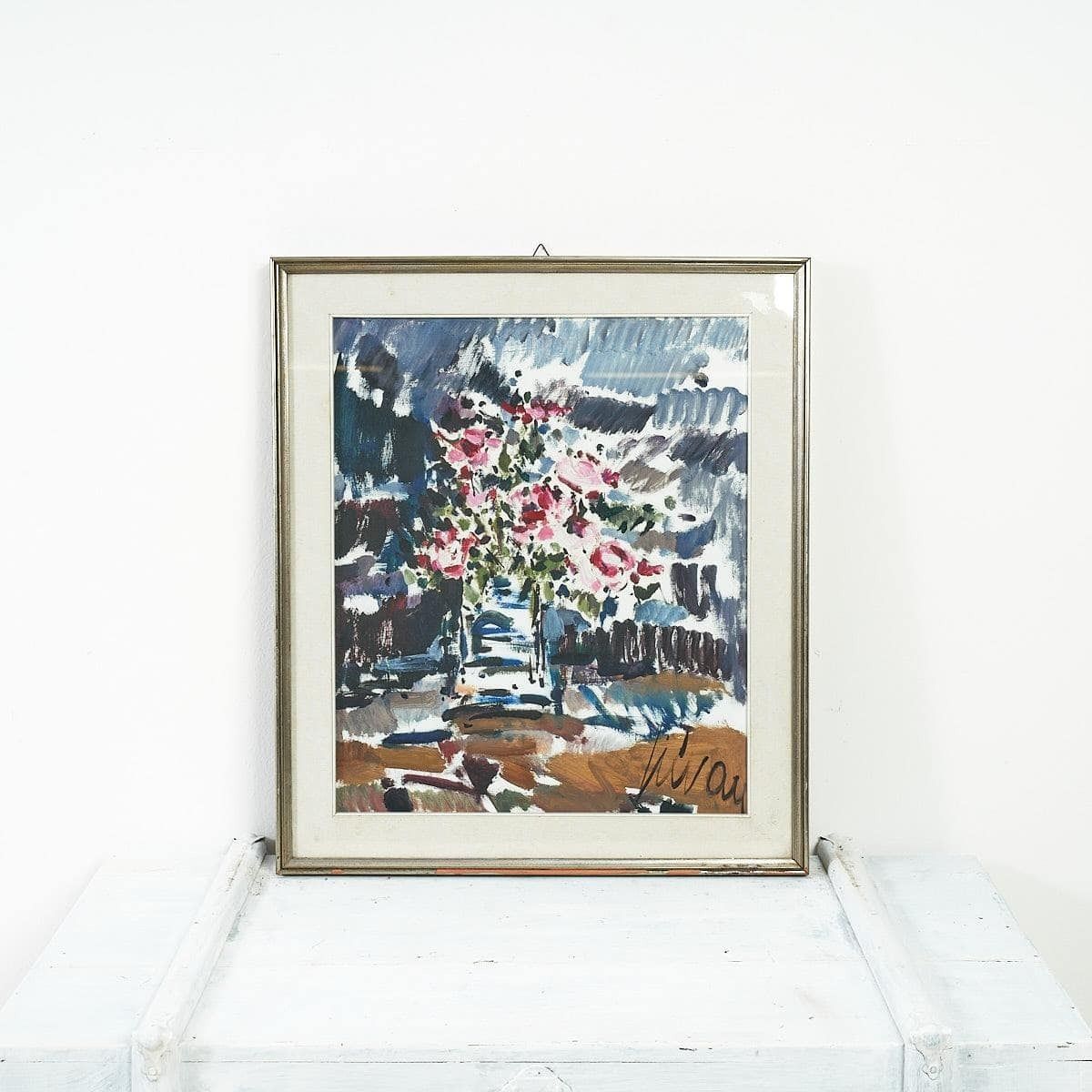 Olieverf Op Doek: Schilderij Met Kleurrijke Bloemen Van Silvan Gastone Ghigi