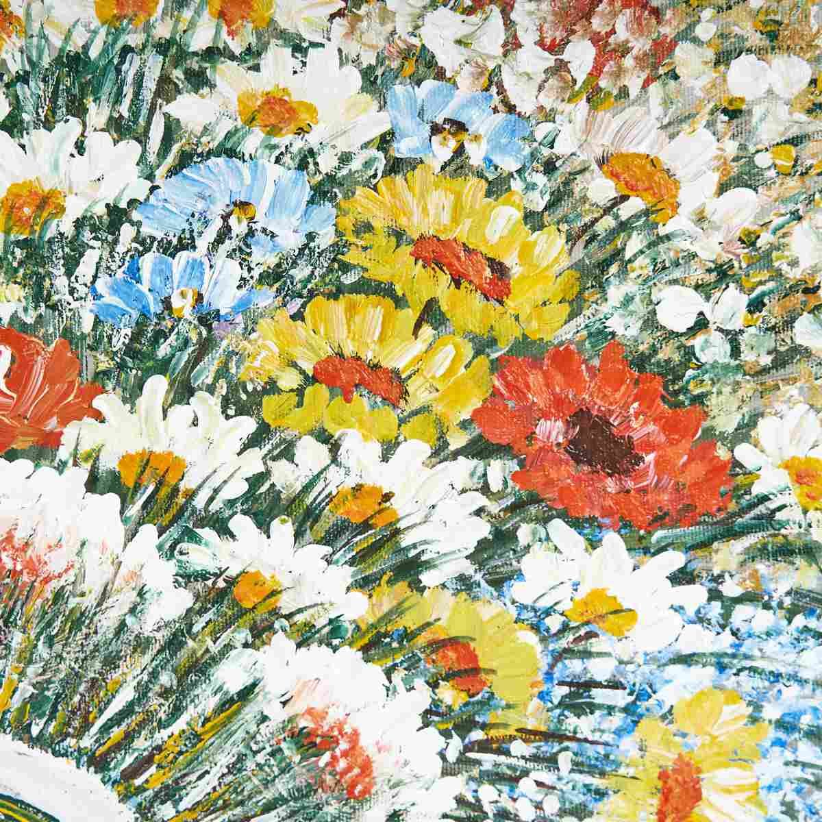 Floral Oil On Canvas By Costanza Mantovani photo for sale