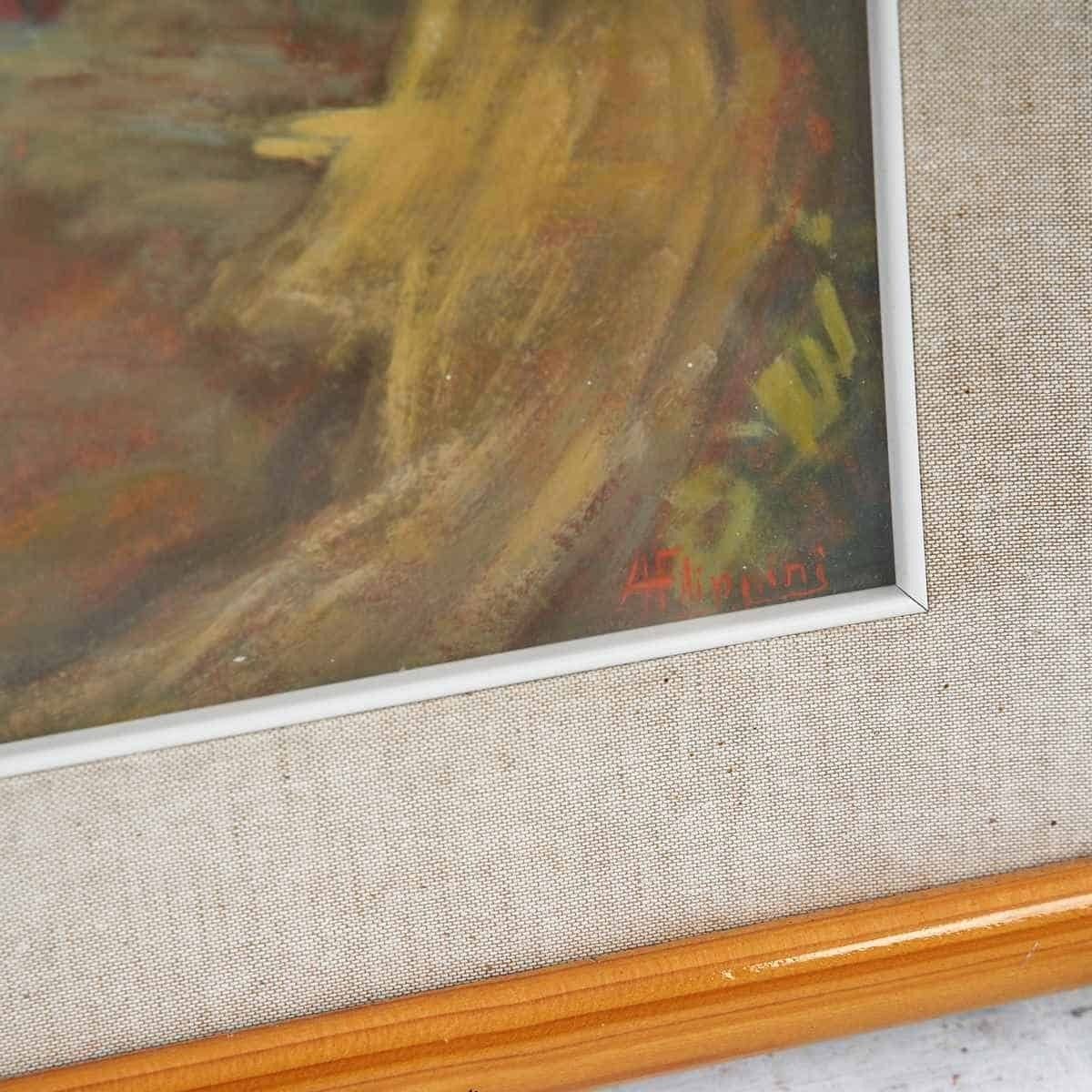 Landscape Oil Painting, Unidentified Signature photo furniture