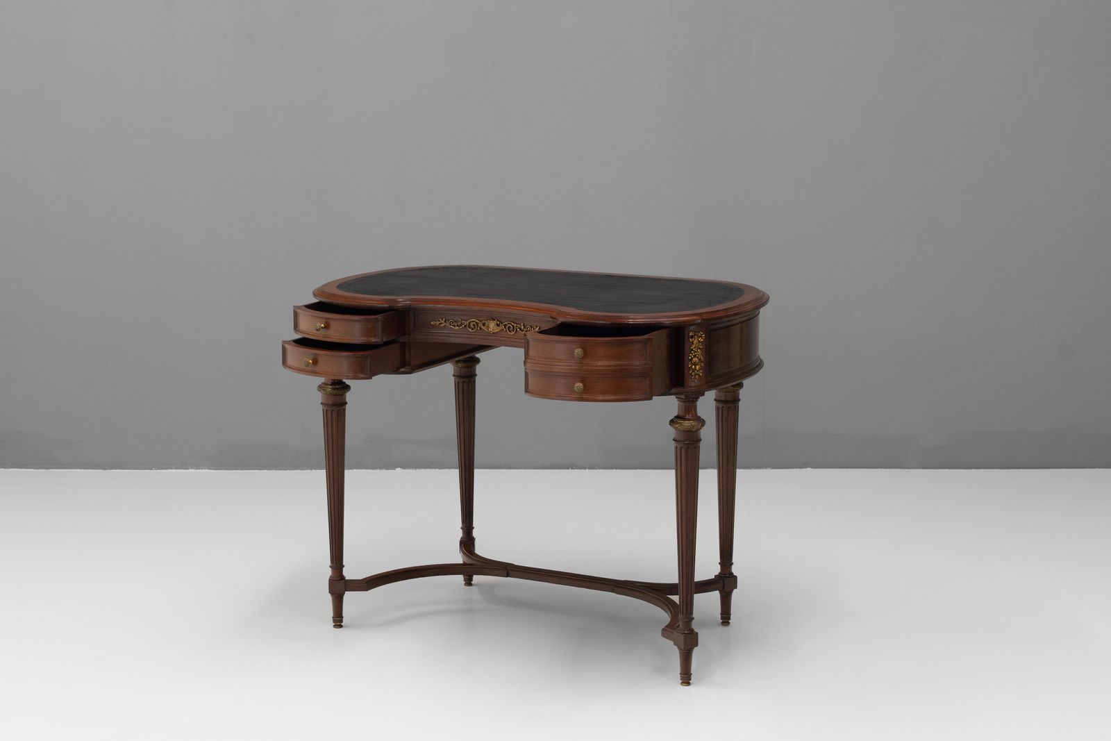 Leather Top Writing Desk, 1900s photo furniture