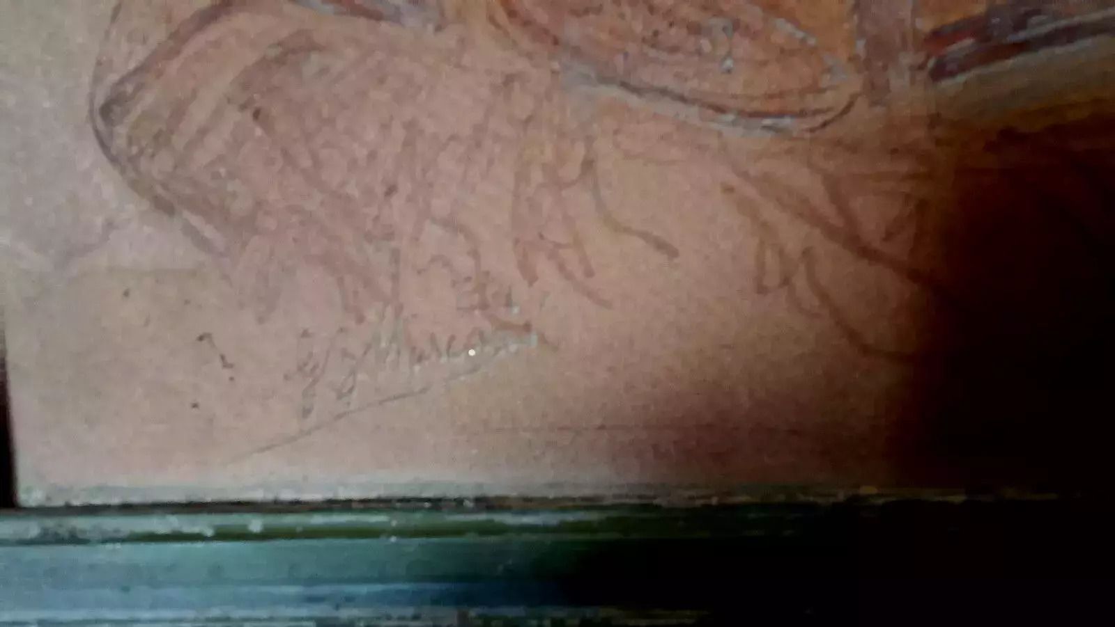 Ancient Drawing In Pencil Signed Gb Mascari Orientalist photo Art