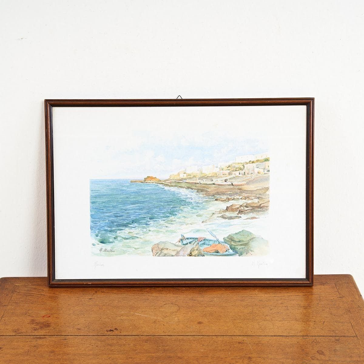 Marine Artwork Print With Wooden Frame