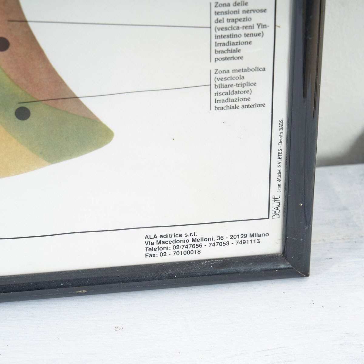 Vintage Shiatsu Illustrated Poster, 1980s photo for sale