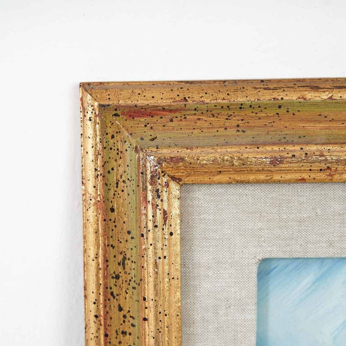 Refined Vintage Landscape Painting In Gold Frame, 20th Century photo for sale