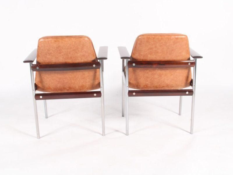 Superb Set Of Newly Restored Midcentury Norwegian Armchairs By Dokka Møbler photo Furniture