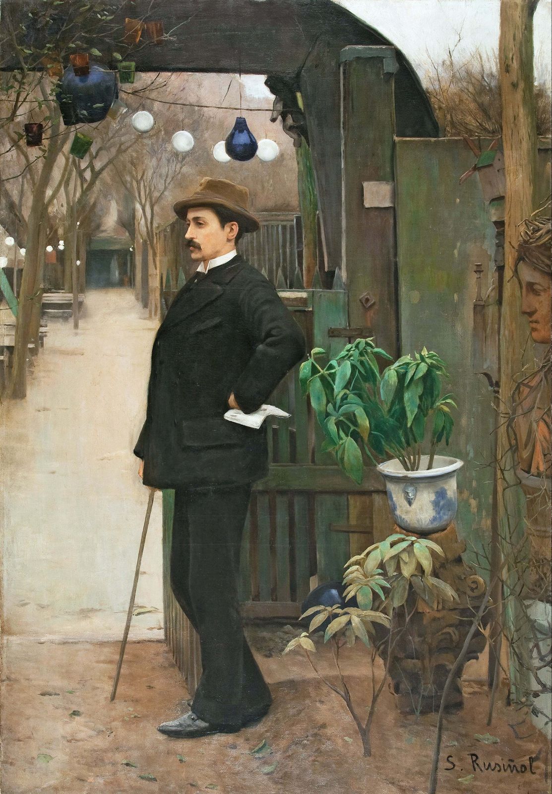 Santiago Rusinol Portrait Of Miquel Utrillo C1890 91.