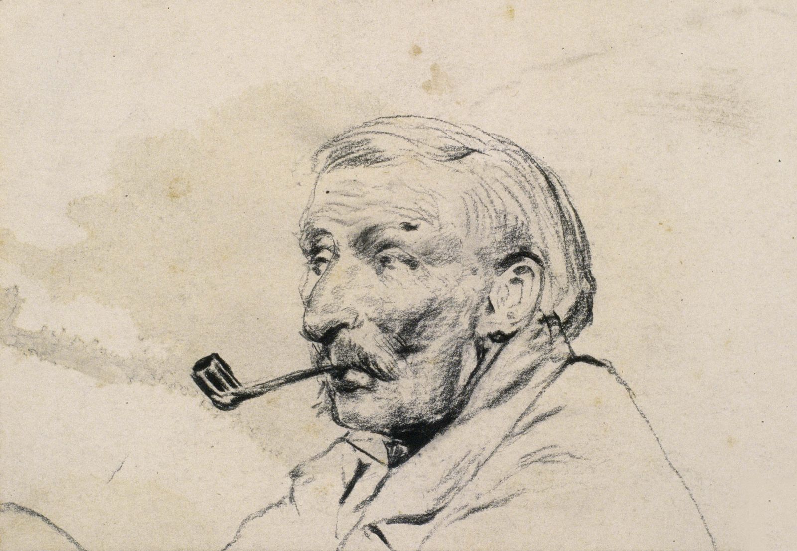 Santiago Rusinol Head Of A Man Smoking