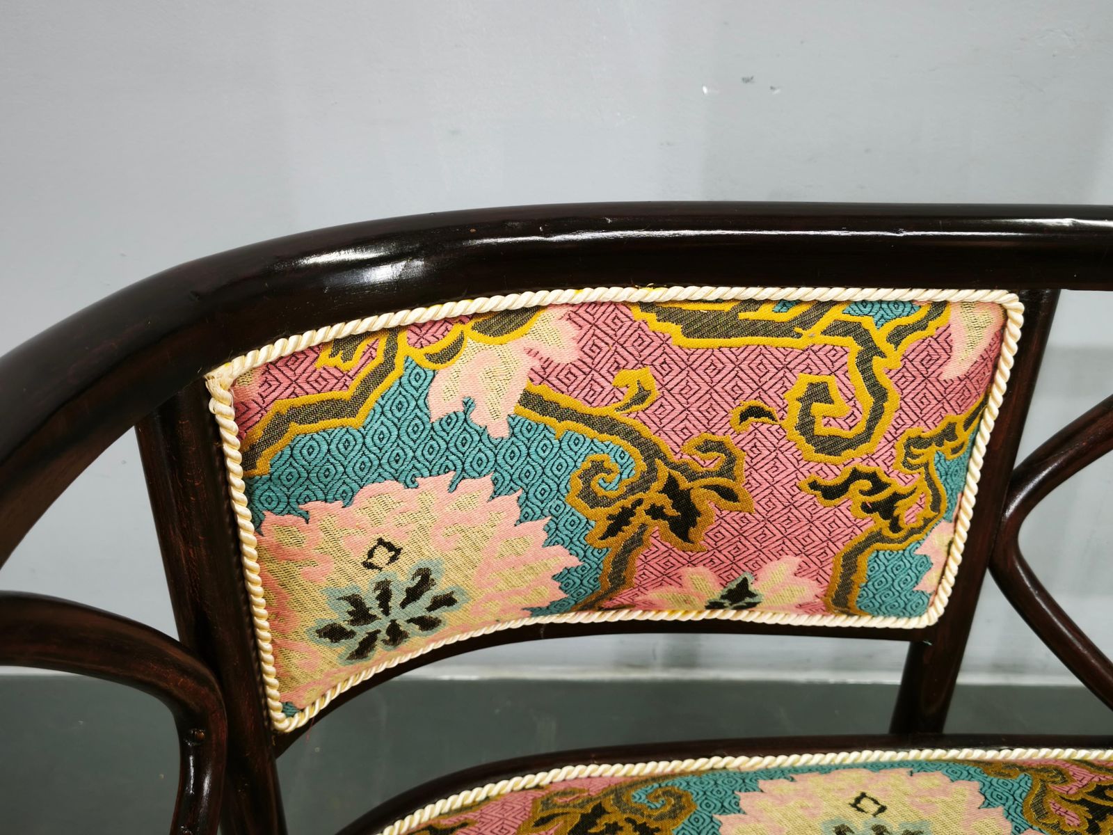 Josef Hoffmann Style Fledermaus Art Nouveau Sofa, 1930s photo vintage