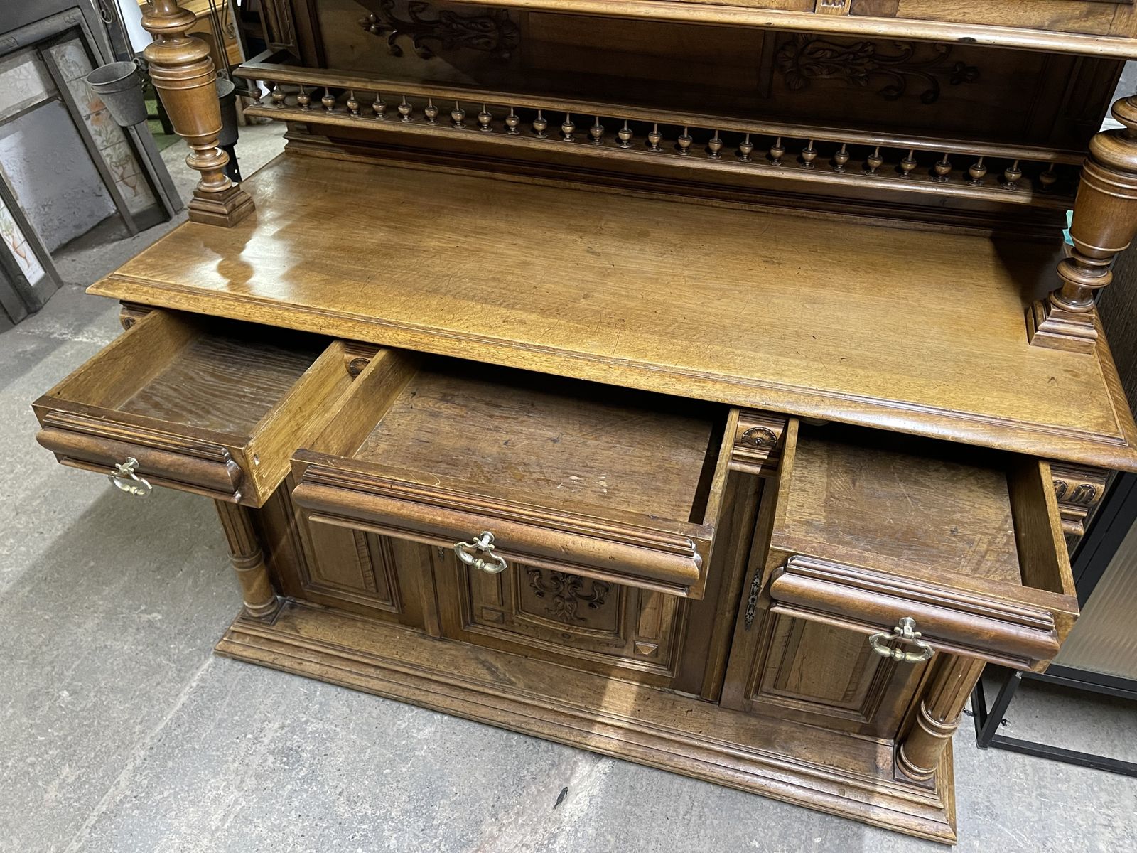 Furniture Stunning Large / Tall Antique Cabinet From French Chateau photo