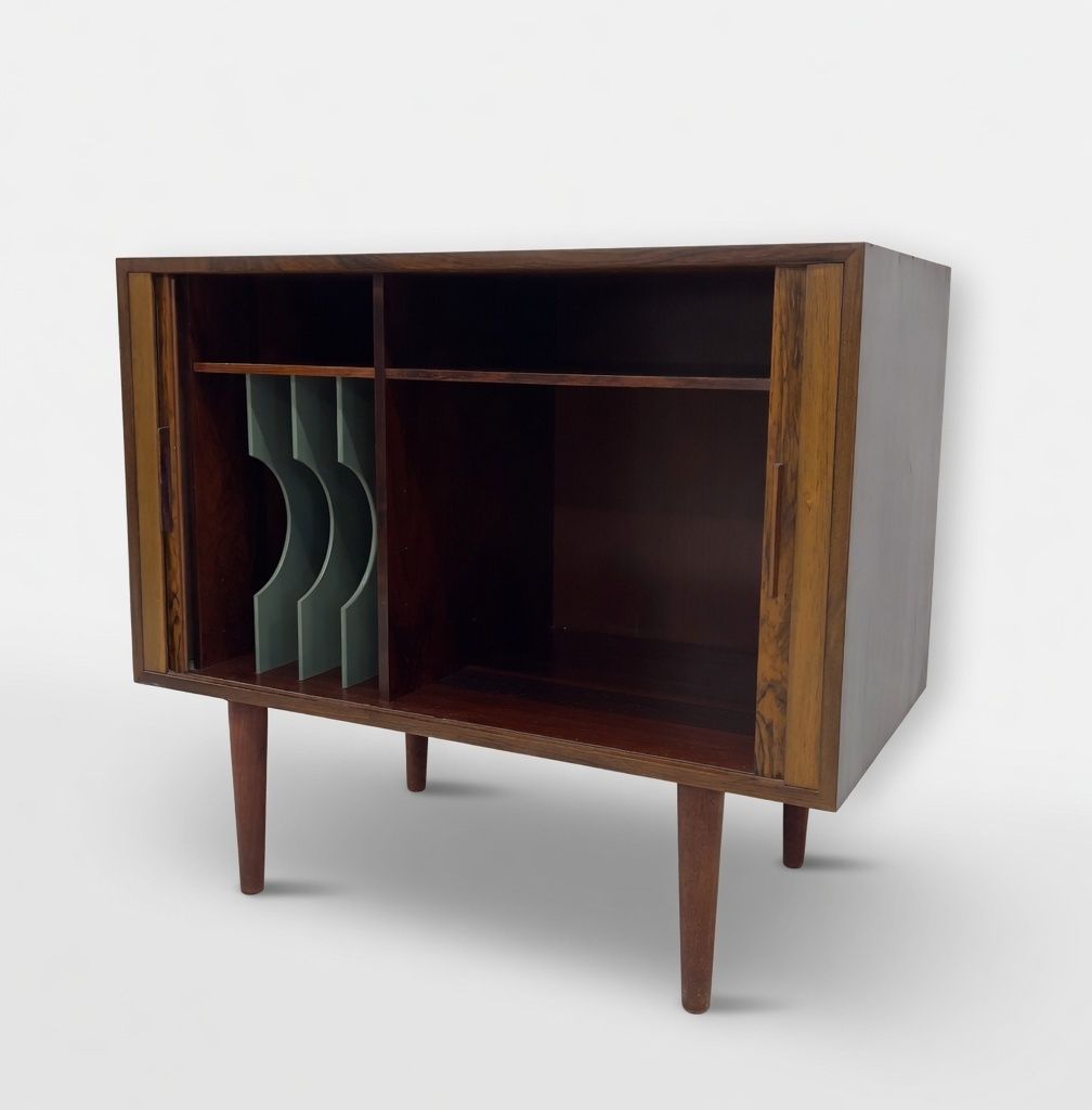 Rosewood Tambour Cabinet By Kai Kristiansen For Feldballes photo Furniture