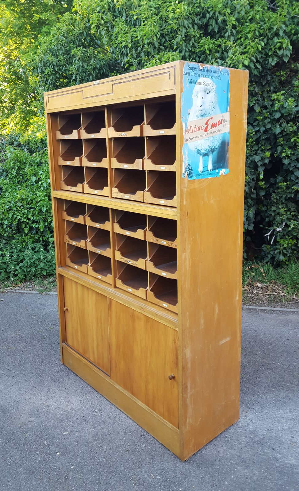 photo vintage Dudley & Co Ltd Of London 24 Drawer Haberdashery Cabinet