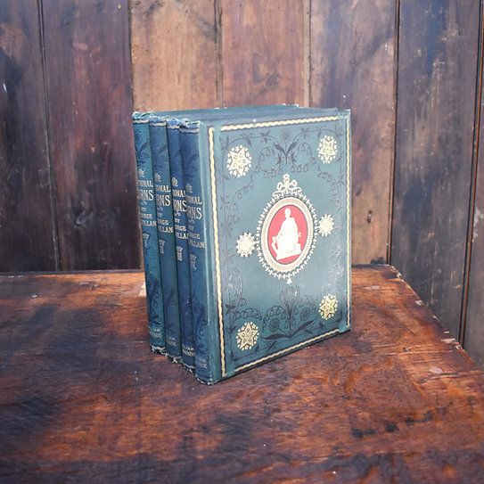 Antique 1896 National Burns By George Gilfillan Embossed Cover Set Of 4 Books photo Home Decor