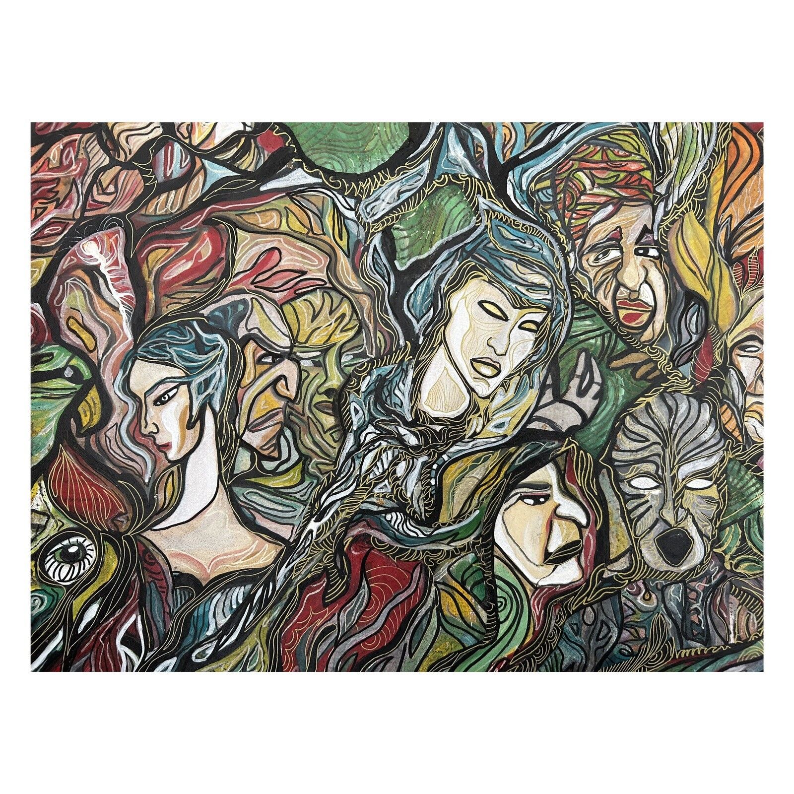 photo buy Original Acrylic Painting On Canvas, After Hieronymus Bosch By Marilena Fineanno