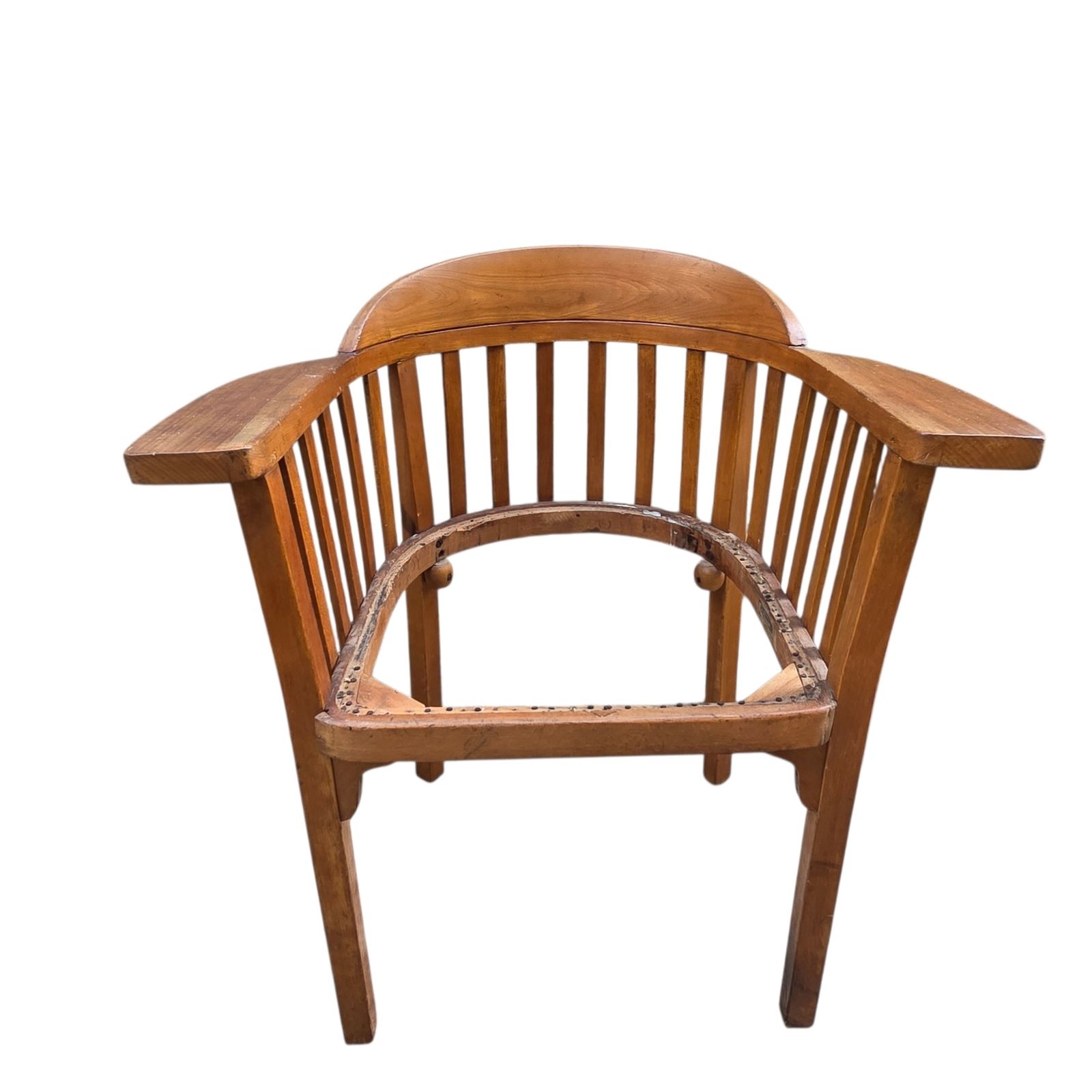 Fauteuil en bois courbé Thonet, Tchécoslovaquie, mid-century, dans le style de Josef Hoffmann