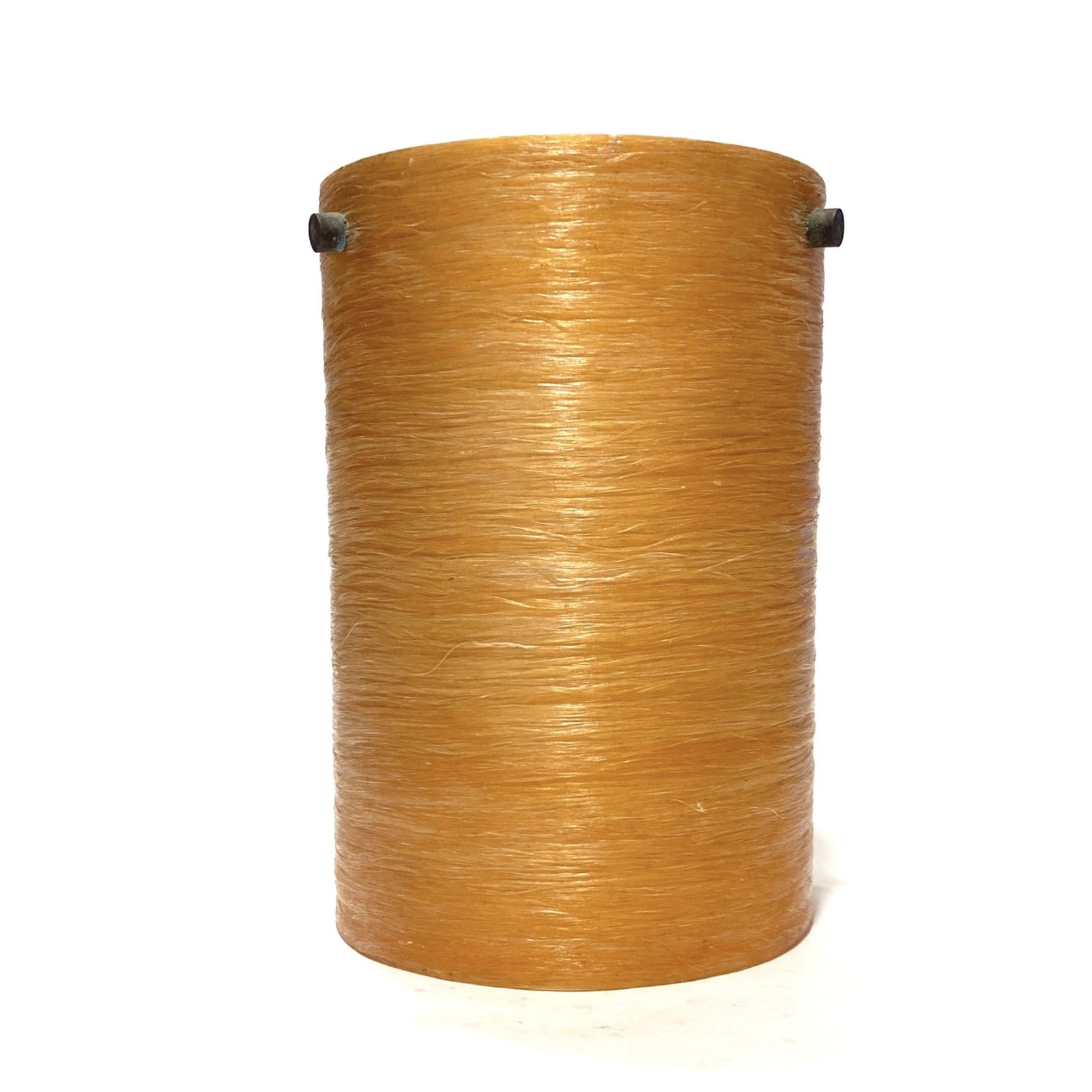 Vintage Shattaline Spun Fibreglass Lampshade 6" X 4" In Apricot/Light Orange photo for sale