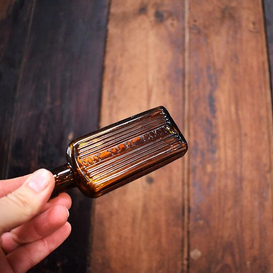 Home Decor Antique Victorian Apothecary Not To Be Taken Poison Brown Glass Bottle Set Of 4 photo