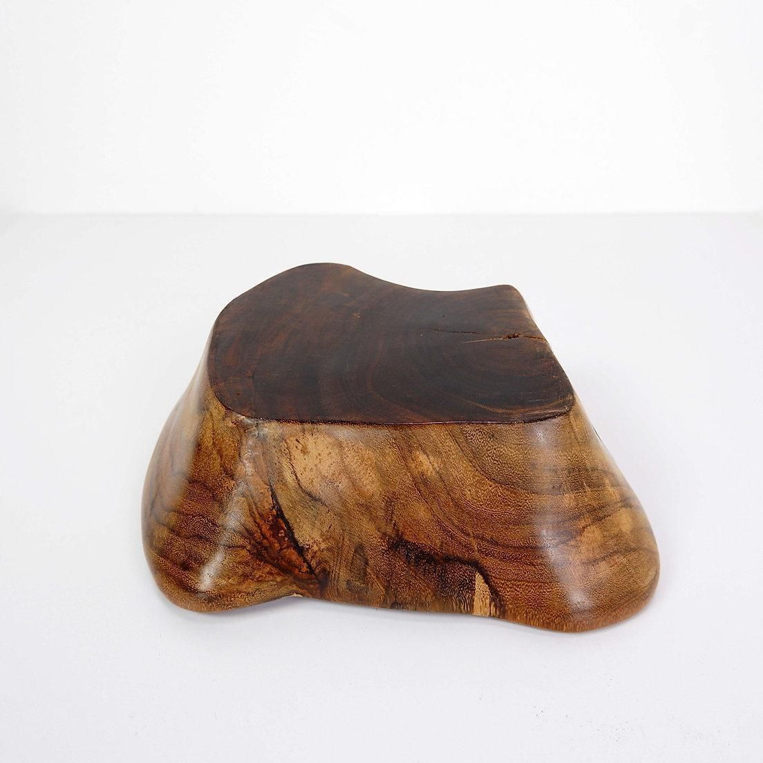 Home Decor Brutalist Wood Bowl In The Spirit Of Alexandre Noll   1960s photo