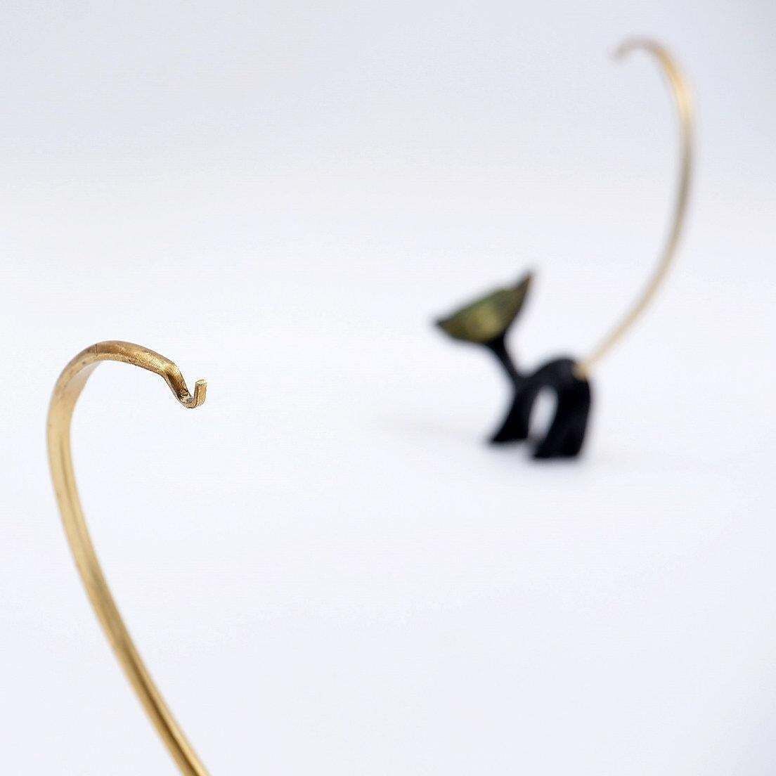 Pair Of Walter Bosse (Attr.) Cats Figurines For Hertha Baller Austria   1950s photo 584.0