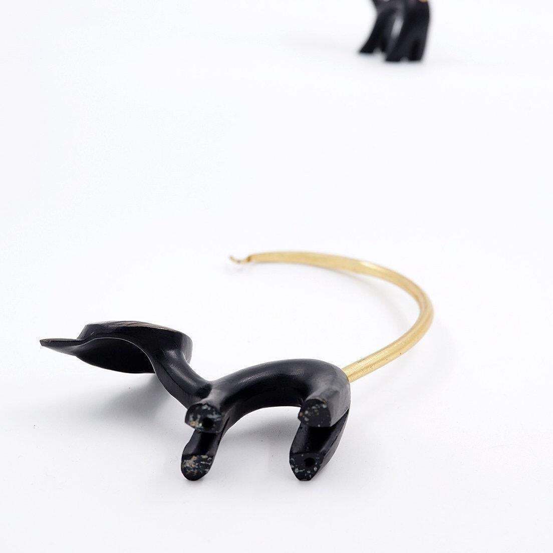 photo furniture Pair Of Walter Bosse (Attr.) Cats Figurines For Hertha Baller Austria   1950s