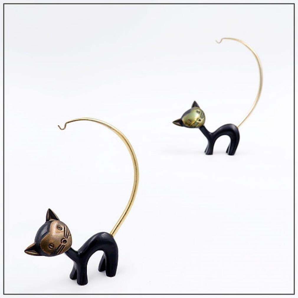 Home Decor Pair Of Walter Bosse (Attr.) Cats Figurines For Hertha Baller Austria   1950s photo