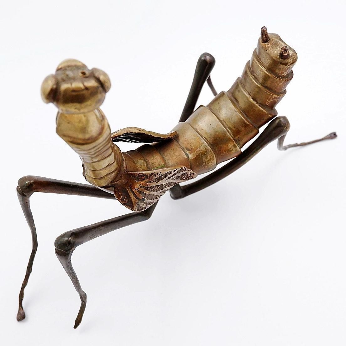 Art Mid Century Bronze Ants Sculpture In Brass, 1960s Hollywood Regency photo