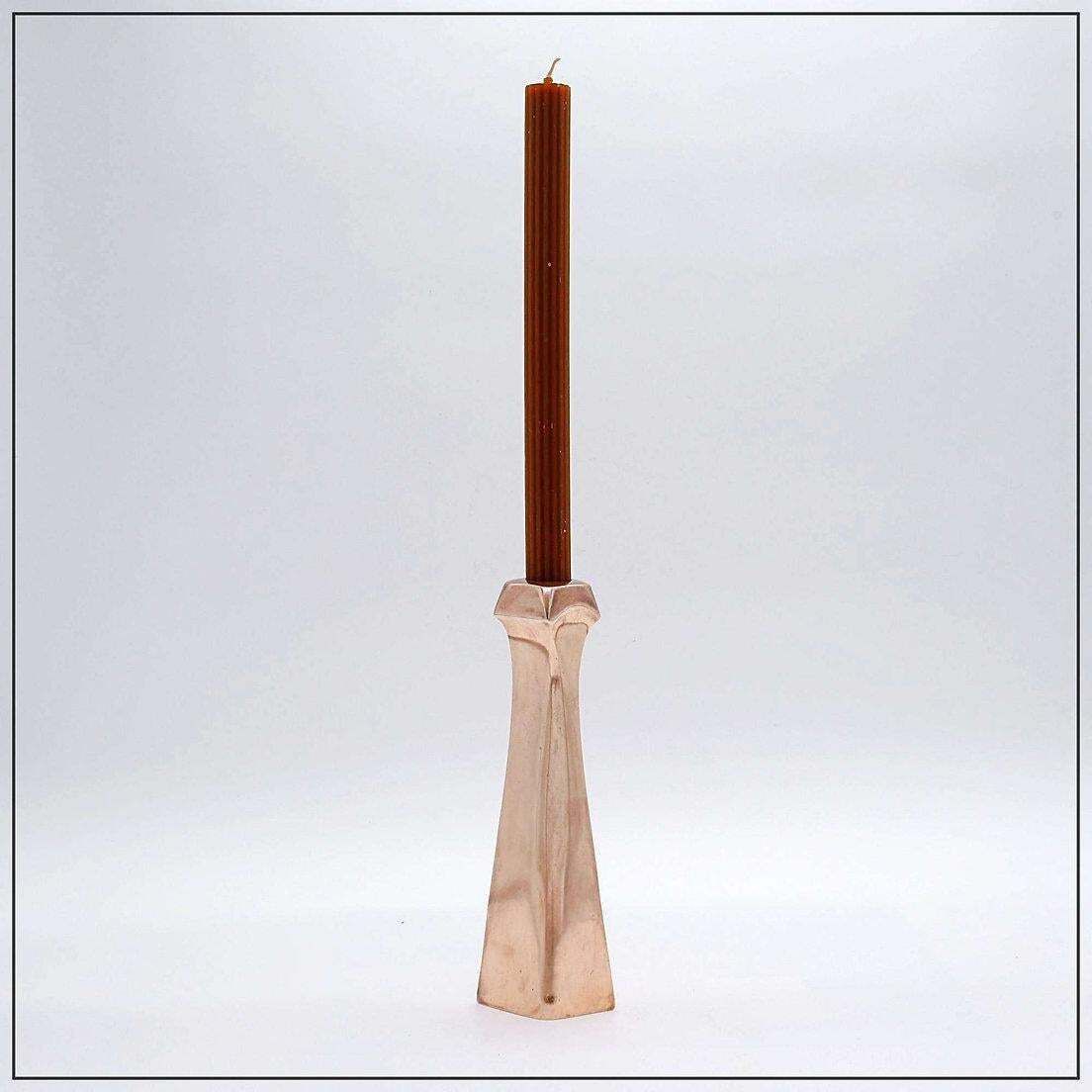 Sculptural Copper Candle Holder, Mid Century Modern, 1980s, 20cm Tall photo buy