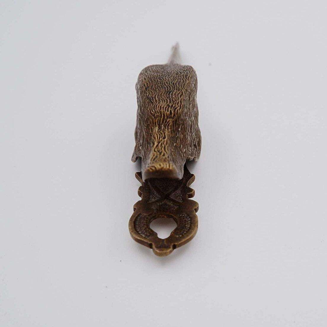 Cast Gilt Brass Paper Clip In The Form Of A Snipe   Circa 1900 photo vintage