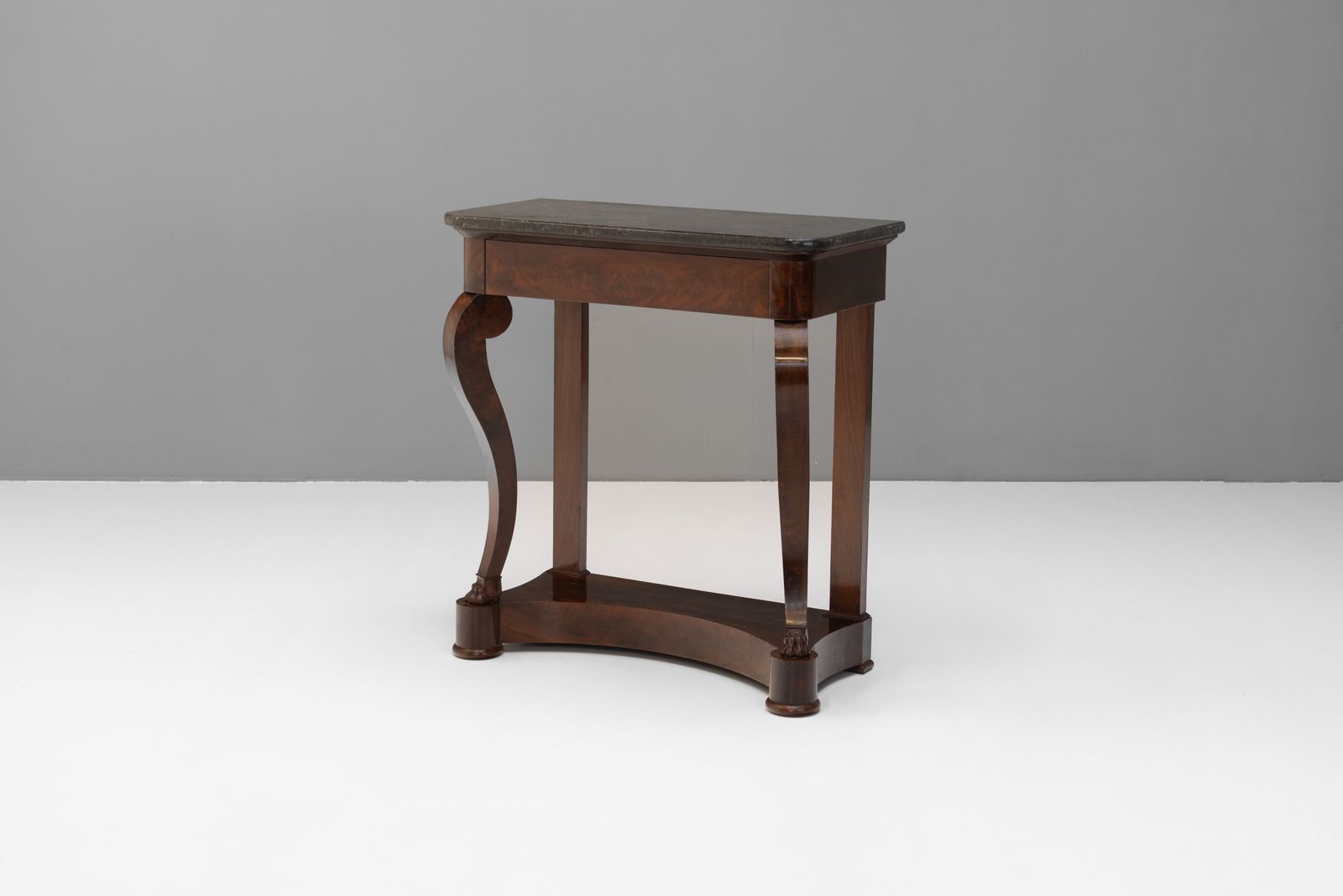 Marble Top Mahogany Console, 1800s