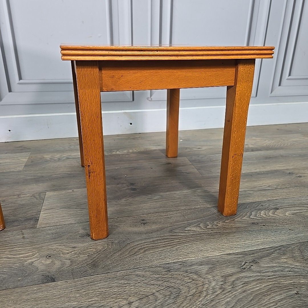 Retro Vintage Mid Century Style Nest Of 2 Tables Side Coffee Nesting Table photo vintage