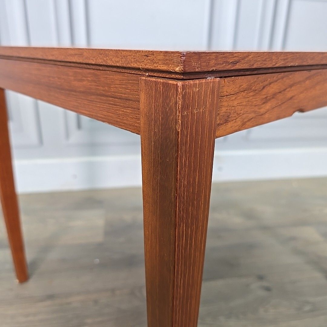 Retro Vintage Side Table Mid Century Modern Wooden Teak Danish Coffee photo for sale