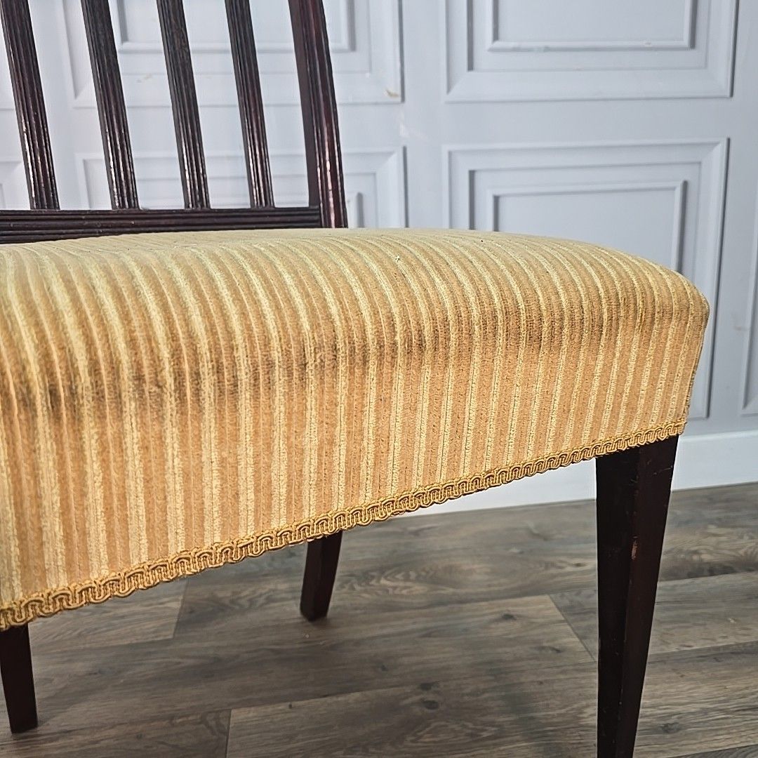 photo for sale Antique Edwardian Mahogany Chair Reeded Slat Back Bedroom Desk Office Hall Wood
