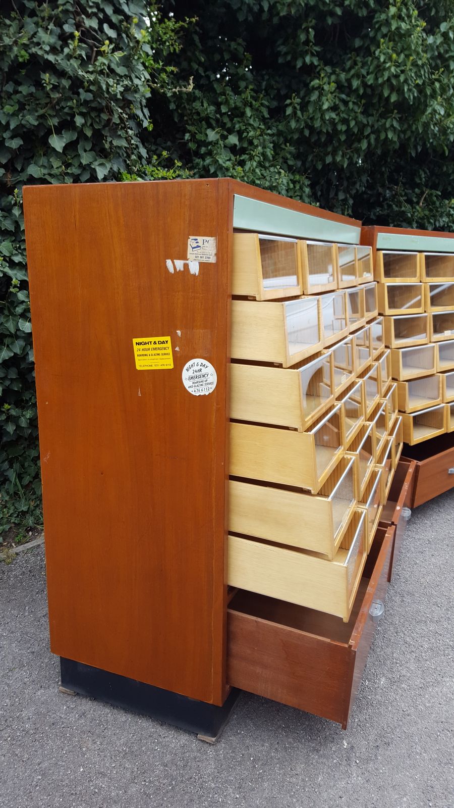 Matching Pair Of Mahogany Haberdashery Cabinets Harris & Sheldon Ltd Birmingham photo buy