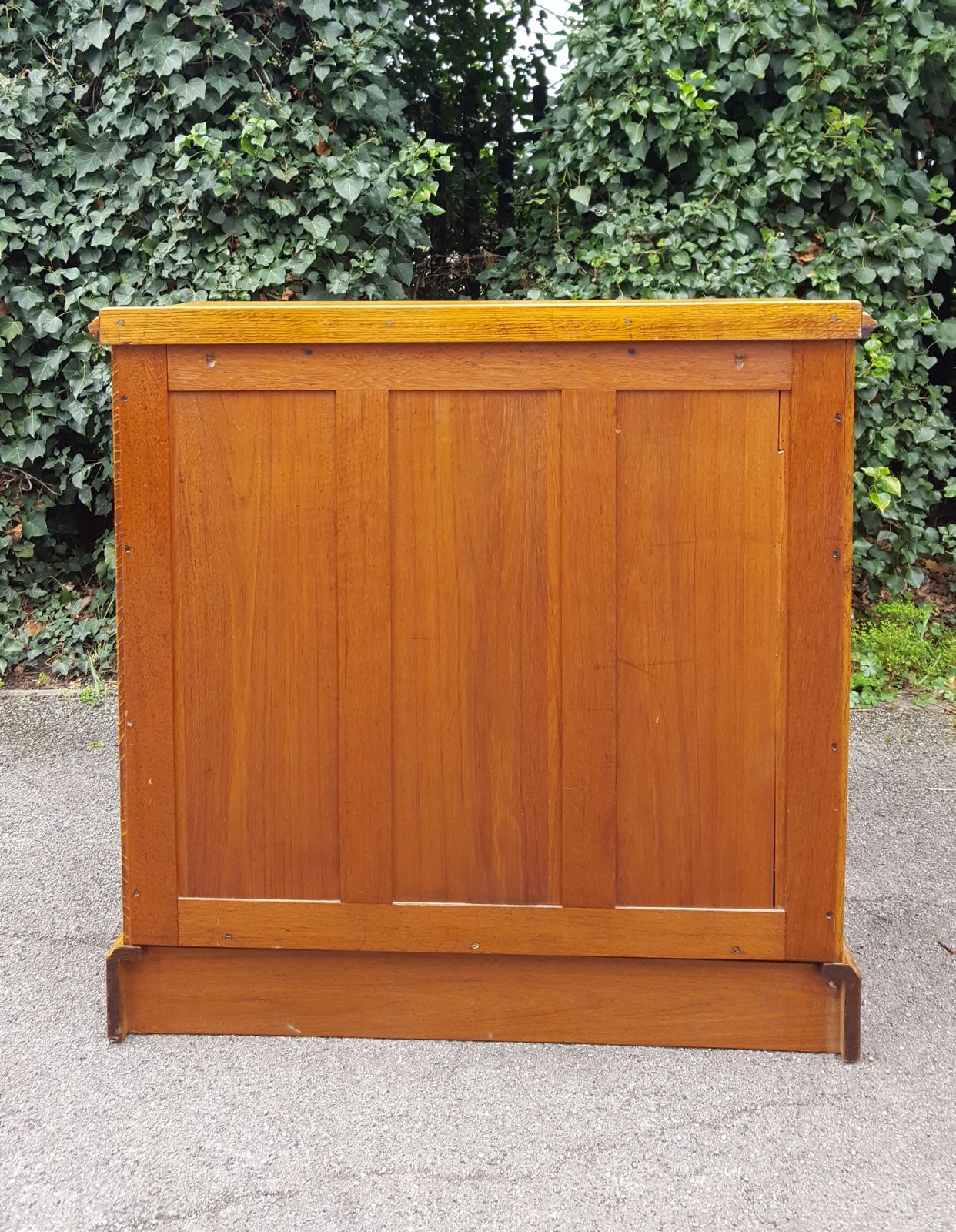 Superb Antique Large Golden Oak Chest Of Five Drawers photo for sale