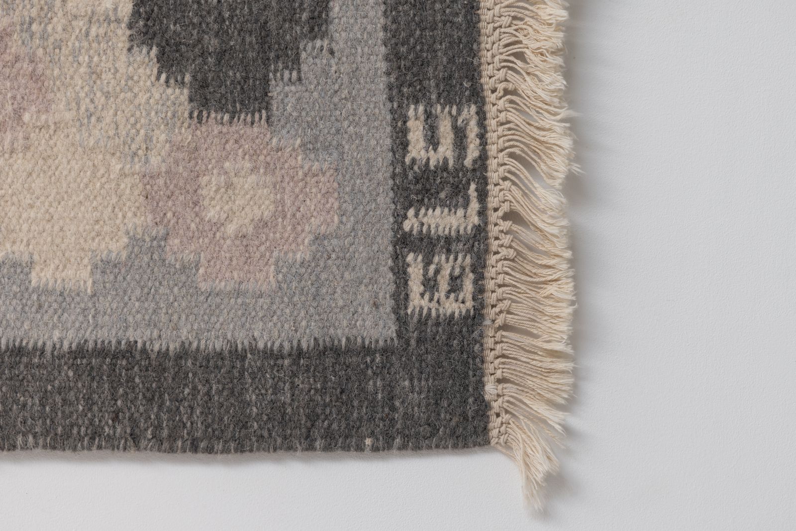 Mid Century Swedish Kilim In Grey Tones photo 1160.0