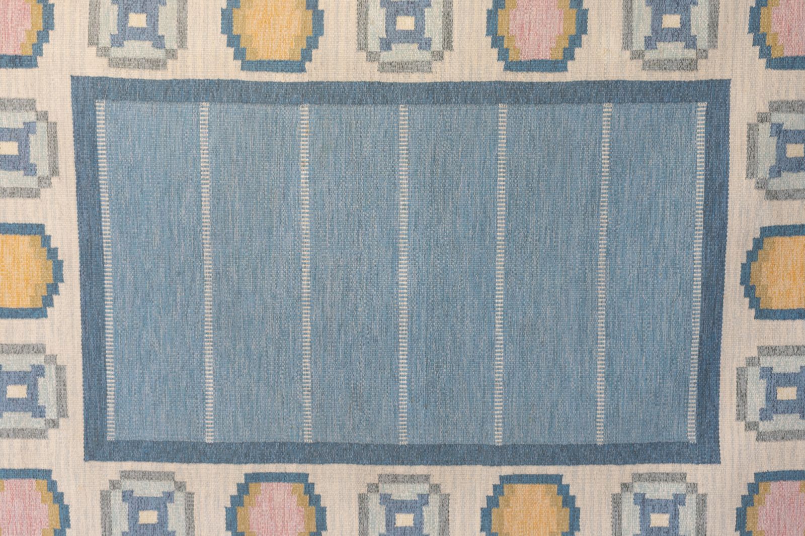 Large Mid Century Swedish Kilim By Ingegerd Silow photo furniture