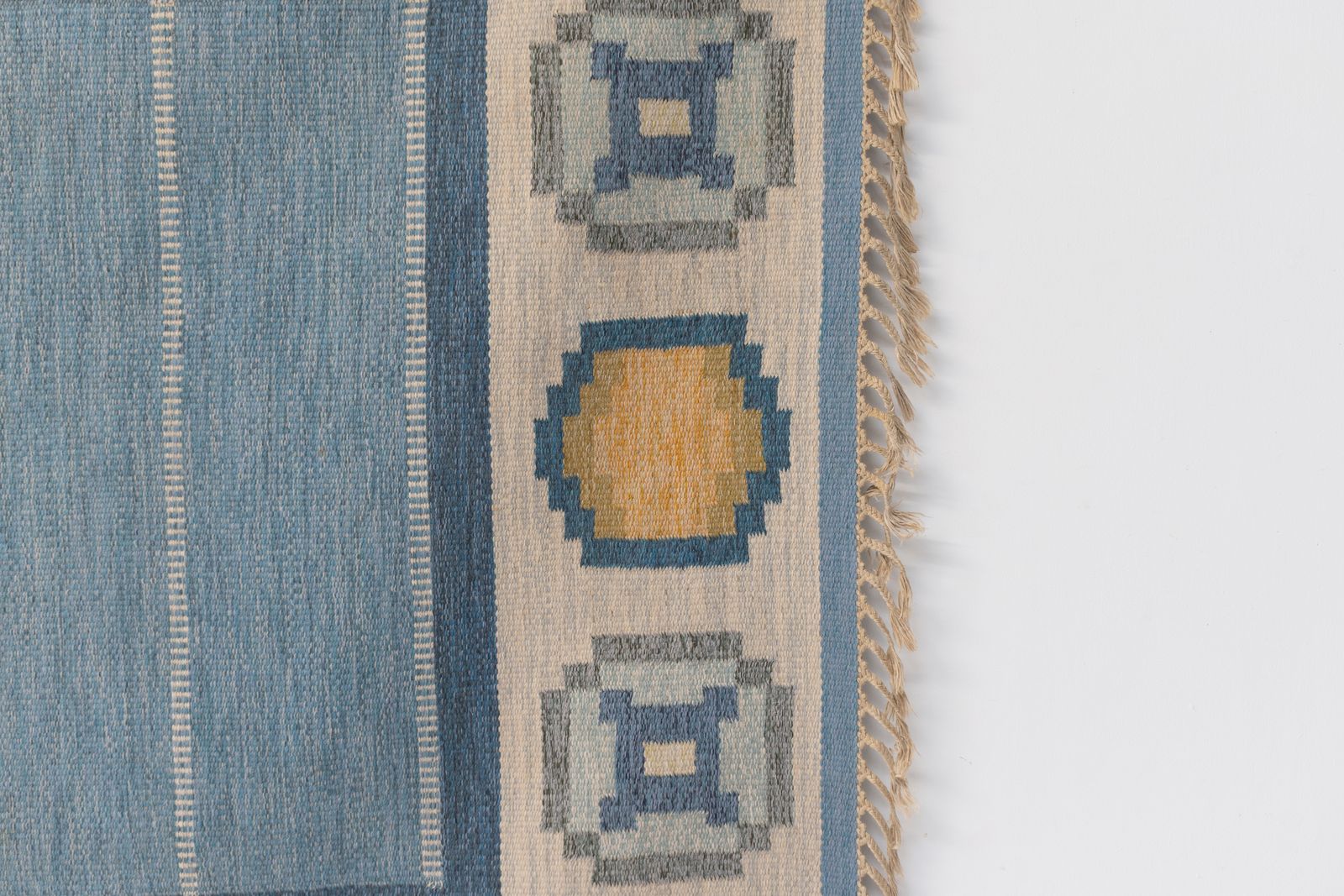 Large Mid Century Swedish Kilim By Ingegerd Silow photo Textiles