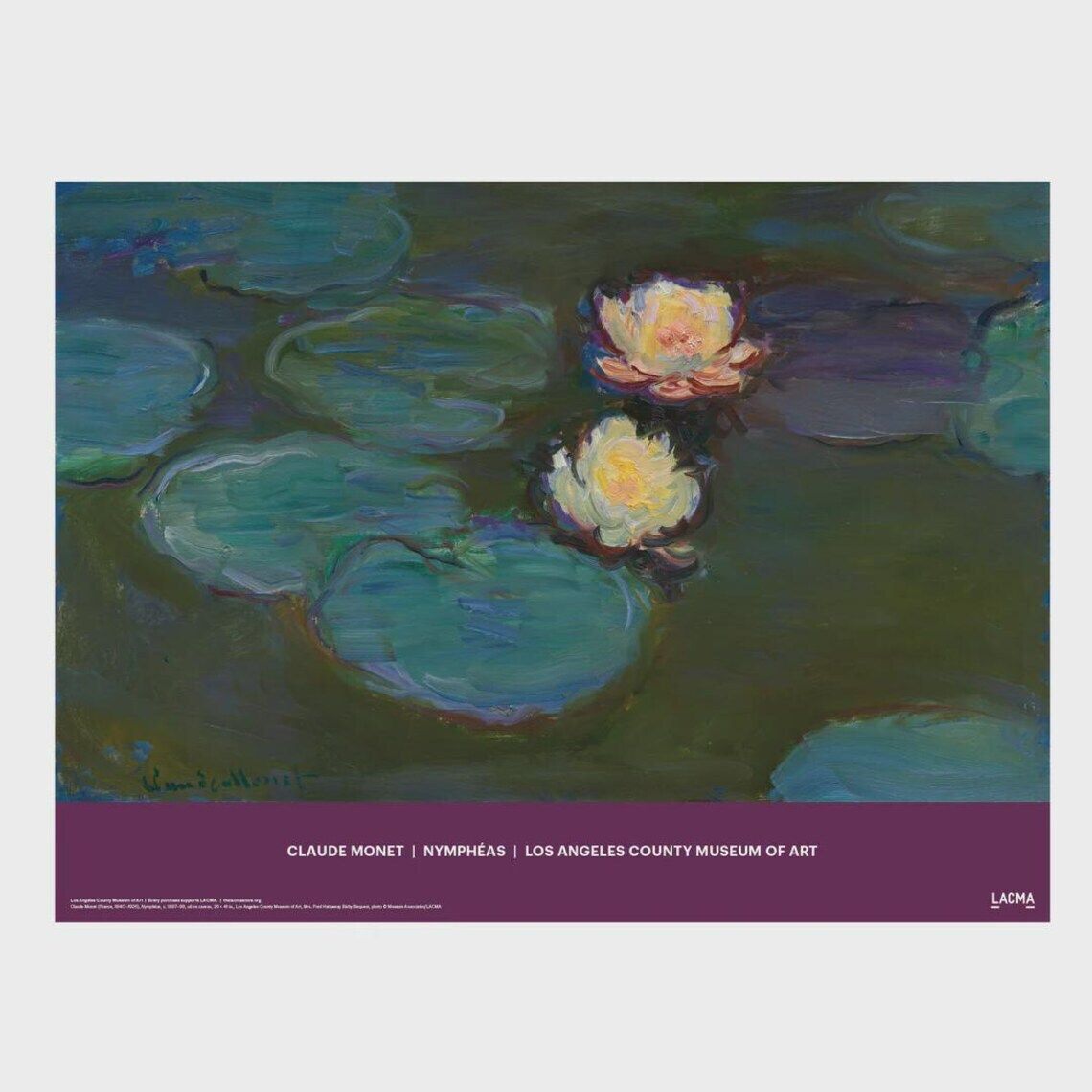 Original Claude Monet Exhibition Poster   Nympheas   Stunning Museum Print