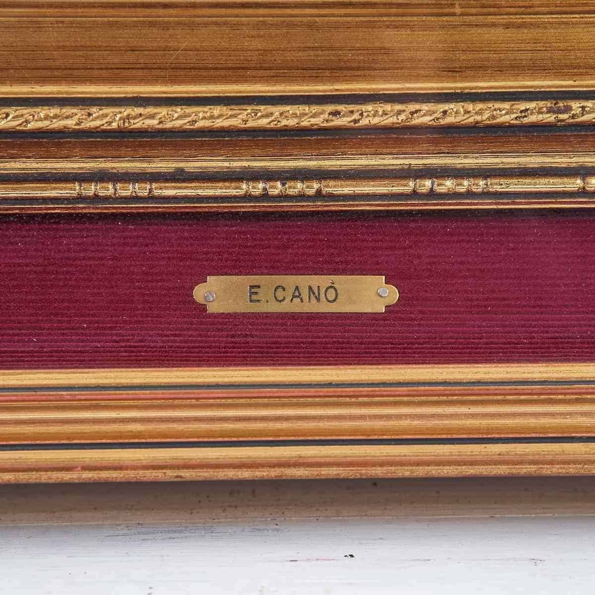 Oil On Canvas Cano Fascinating Landscape By E. Cano, 1970s photo furniture